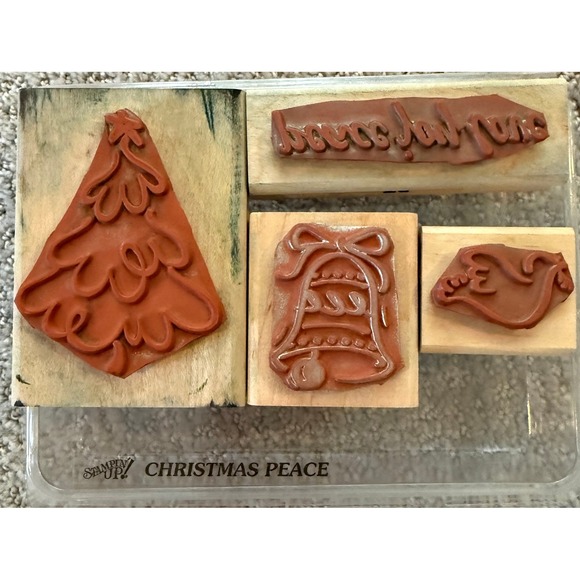 Stampin Up Christmas Peace Rubber Stamp Set - Picture 2 of 2